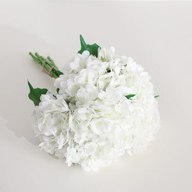 6 stems moisturising touch artificial hydrangea,white