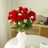 red artificial rose bouquet