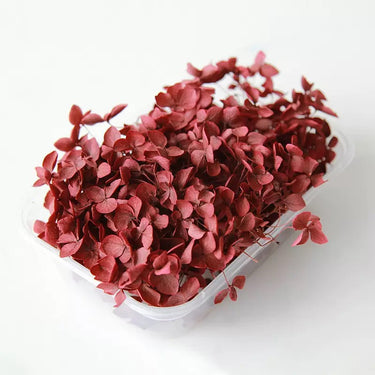 preserved hydrangea petal, red, 8g