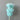 Bunny Tails, Light Blue, 1 Bunch 60 items