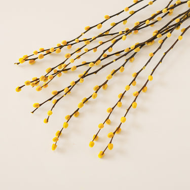 Pussy Willow Branches, Yellow, 12 Stems, 65CM
