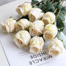 white artificial roses